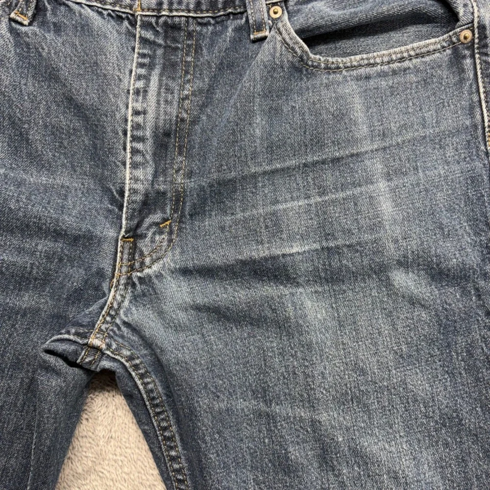 Levi's 514 Straight Fit Mens Size 38x32 Blue Good Zip Fly Denim Jeans
